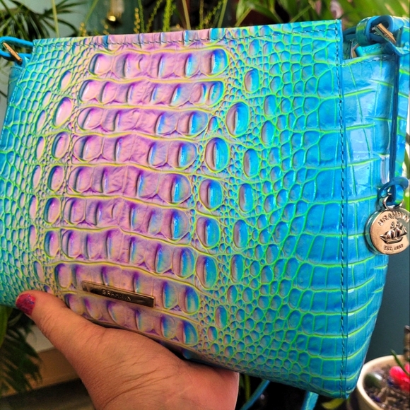 Brahmin cotton candy ombre Melbourne hillary crossbody NWT - Picture 7 of 15